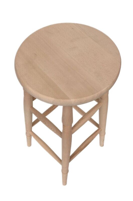 Low Dressing Table Stool - Unfinished