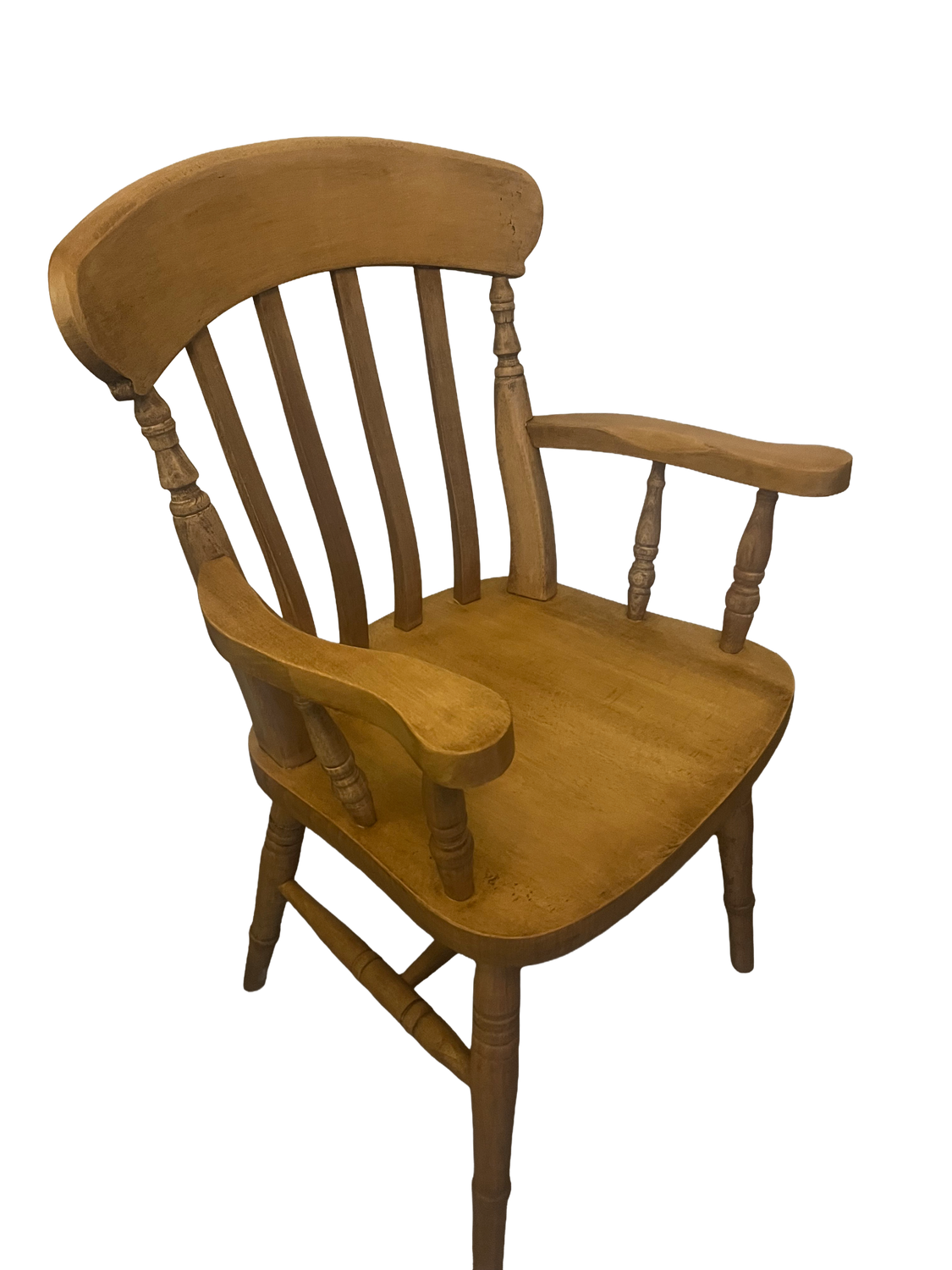 Slat Back Carver - Oak Finish