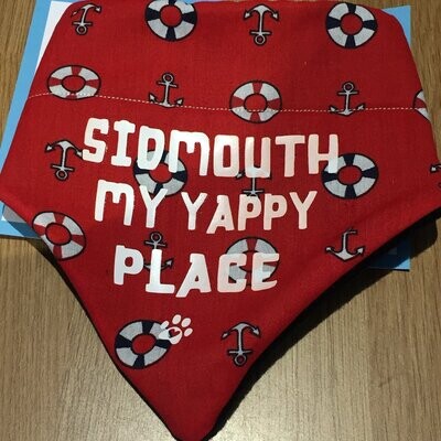 Toto's bandana - Sidmouth My Yappy Place (red)
