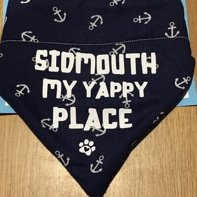 Toto's bandana - Sidmouth My Yappy Place (blue)