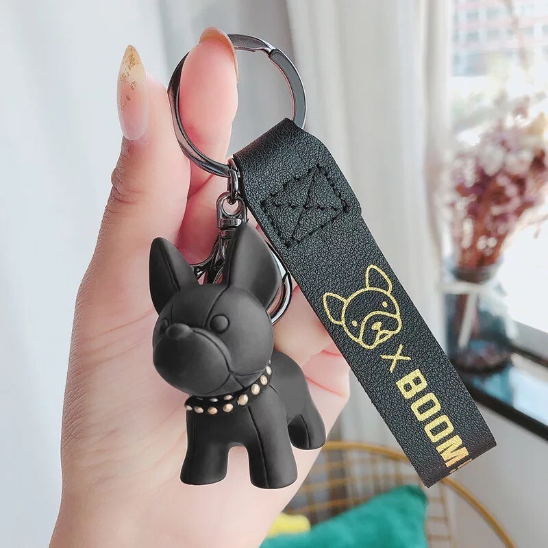 Black French Bulldog Key Chain