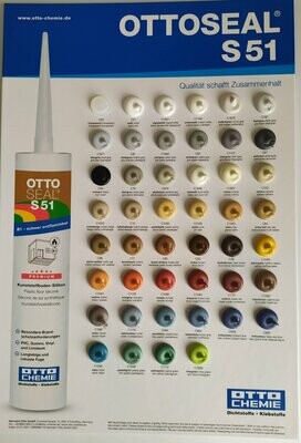 NUANCIER Silicone sols pvc, lino, vinyl S51 NUANCIER Silicone sols pvc, lino, vinyl S51