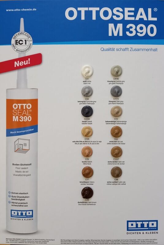 NUANCIER M390 Mastic Hybride Sol et Parquet