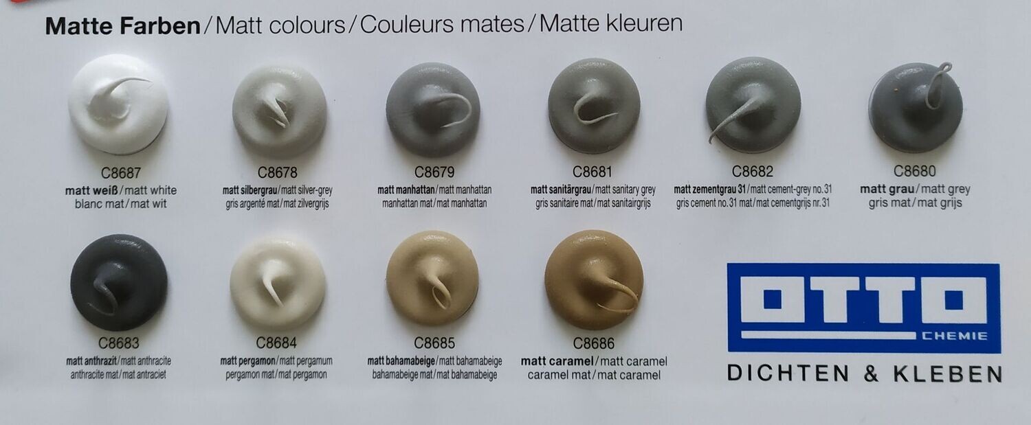 S100 – Silicone Sanitaire Premium – Couleurs Mates S100 – Silicone Sanitaire Premium – Couleurs Mates