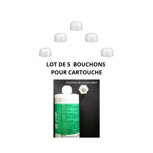 Lot de 5 Bouchons de Conservation pour Cartouches