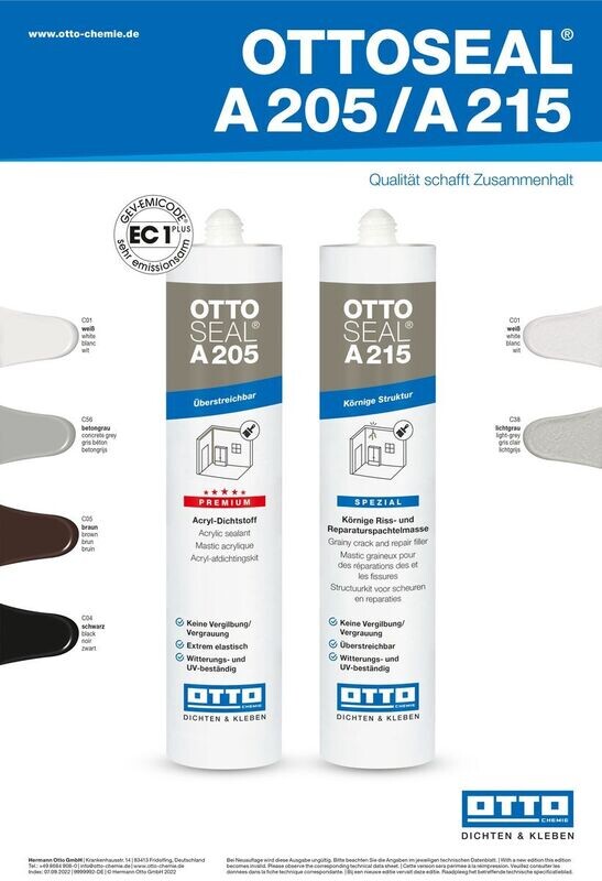 A215 – Mastic Acrylique Structuré pour Fissures & Crépi