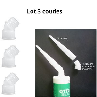 Lot de 3 Raccords Coudés 45° pour Canules Lot de 3 Raccords Coudés 45° pour Canules