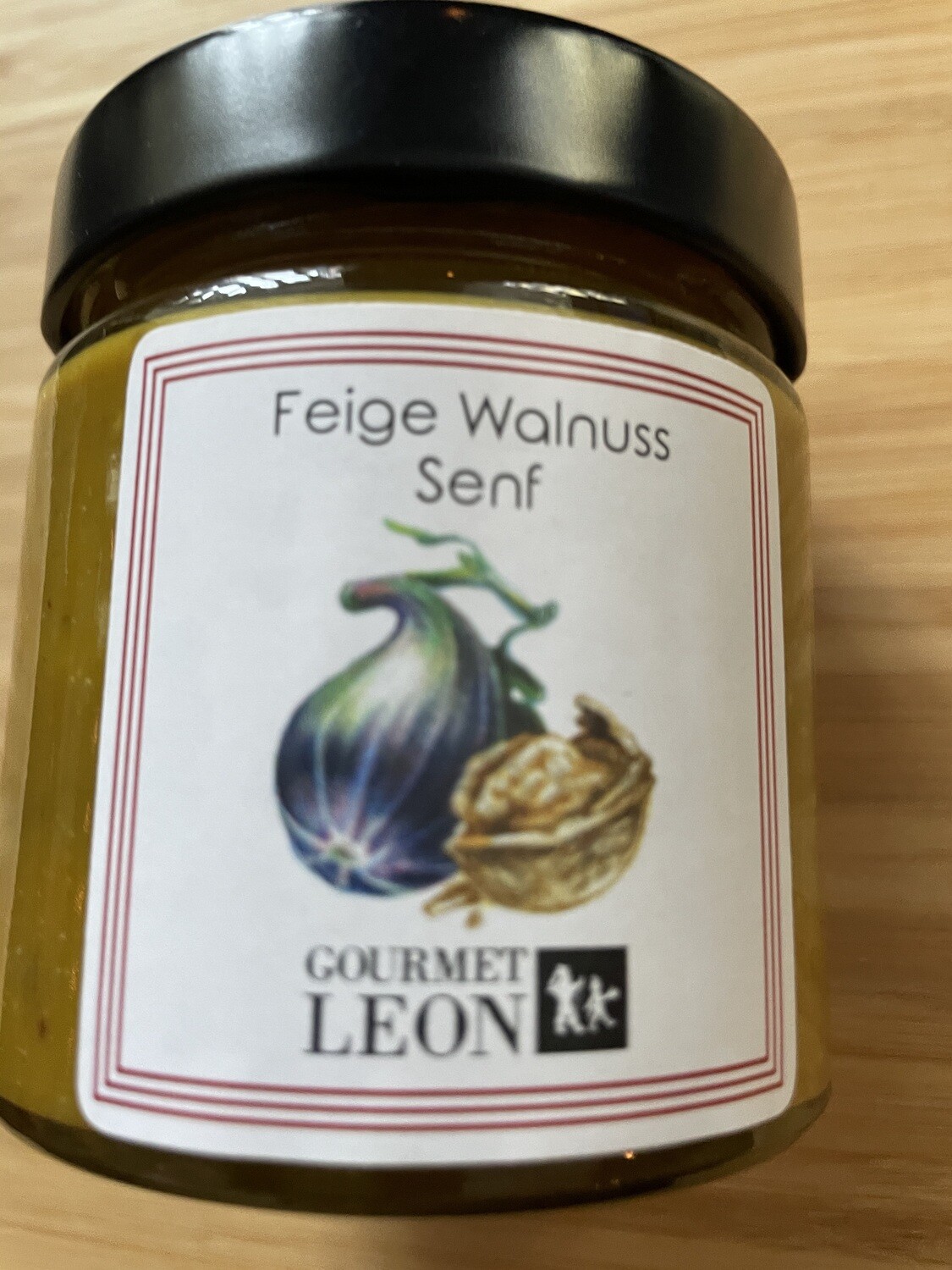 Scharfer Senf mit Feigen, für Käse