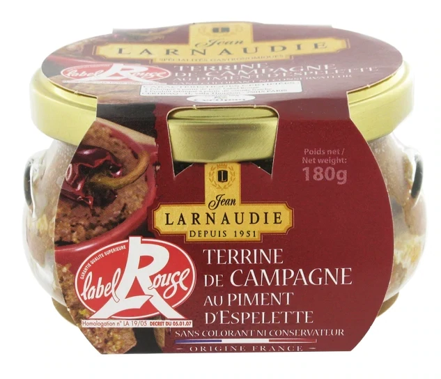Jean LARNEAUDIE, Landterrine mit Piment d&#39;Espelette im Glas