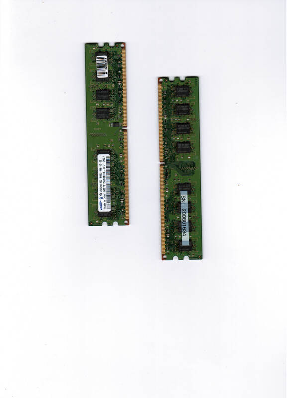 2x 2GB DDR2 Arbeitsspeicher von Samsung 2x 2GB DDR2 Arbeitsspeicher von Samsung