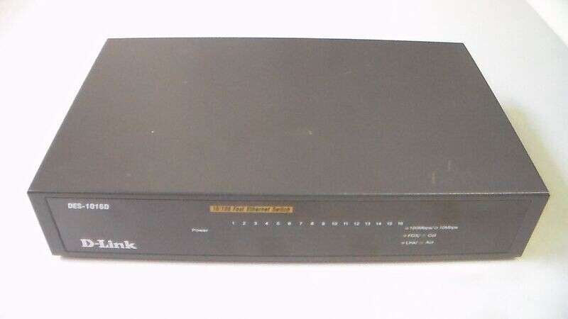D-Link 10/100 Fast Ethernet Switch DES-1016D D-Link 10/100 Fast Ethernet Switch DES-1016D