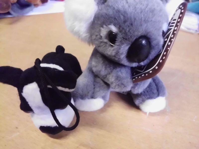 Plüsch Koala und mini Plüschhund Plüsch Koala und mini Plüschhund