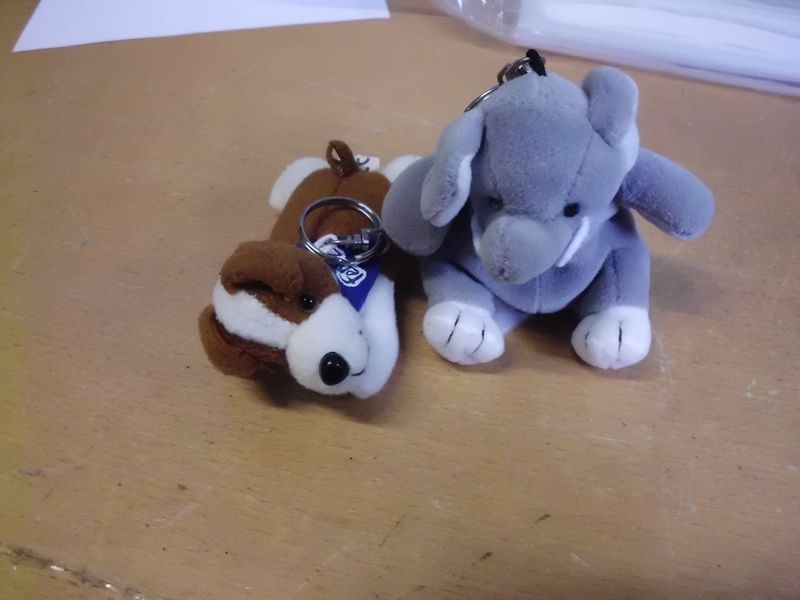 Schlüsselanhänger Hund und Elefant Schlüsselanhänger Hund und Elefant