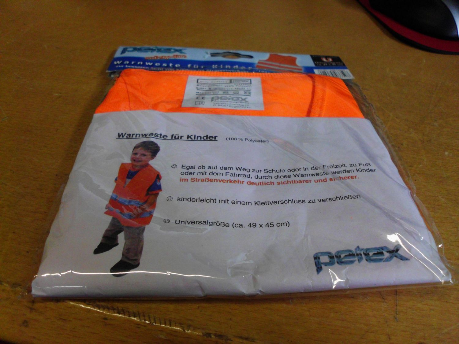 Kinder Warnweste