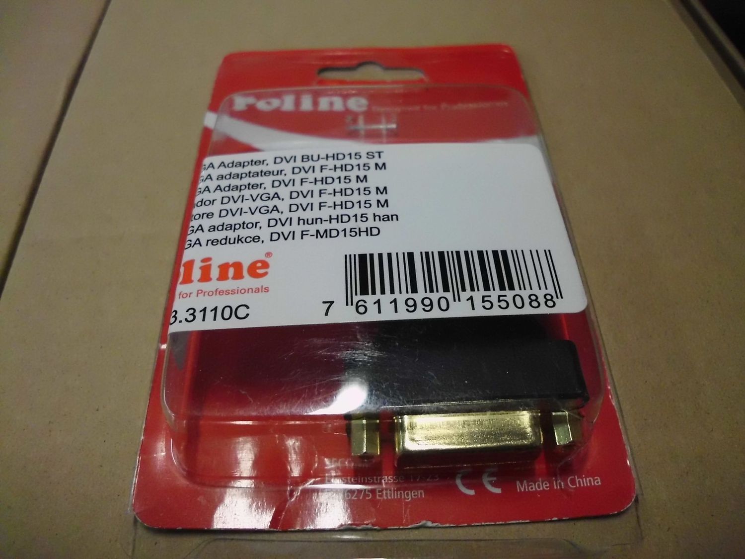 ROLINE 12.03.3110 DVI-VGA Adapter DVI BU / VGA ST