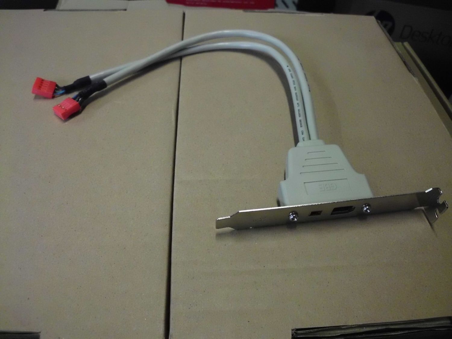 Slotblende-Slotblech / extern Firewire IEEE 1394 + extern mini Firewire