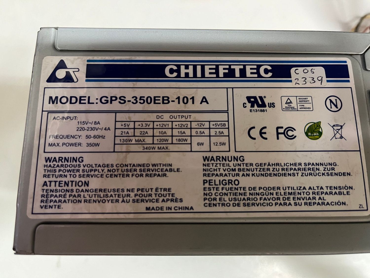 ATX Netzteil / Chieftec