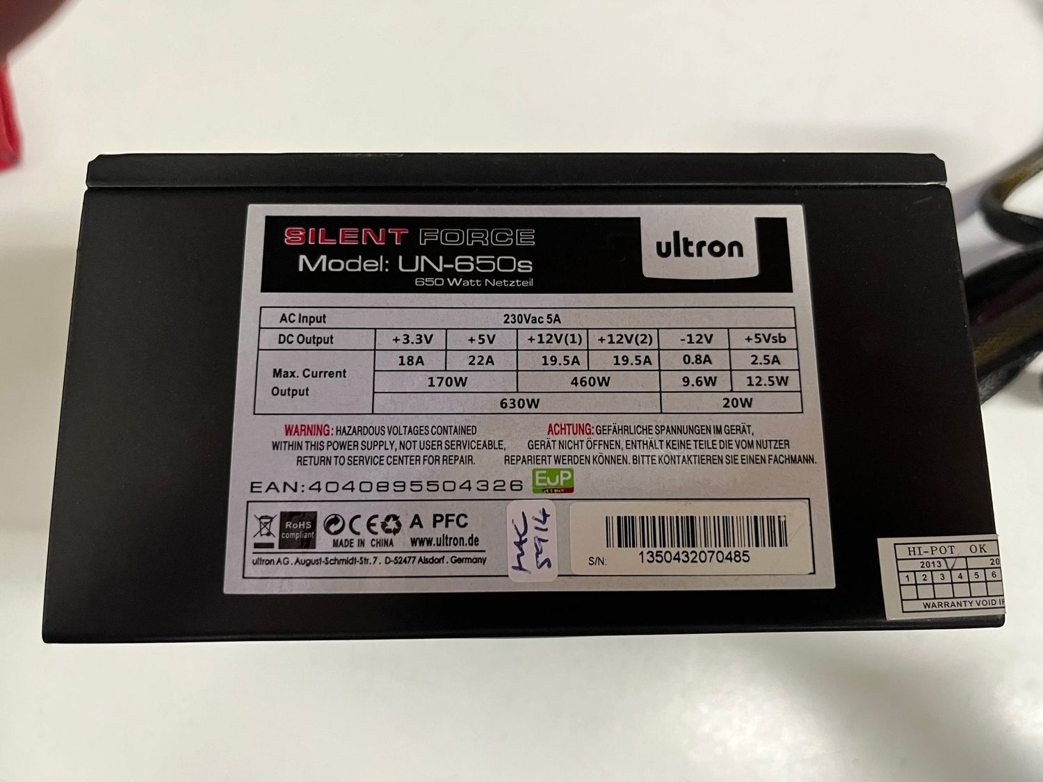 ATX Netzteil von ULTRON