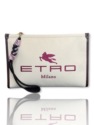Etro Canvas Logo Bag