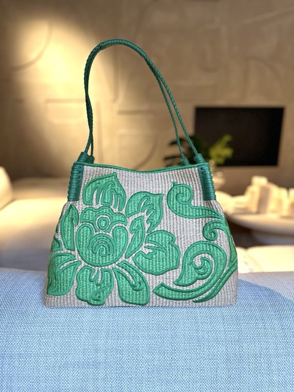 Etro Shopping Raffia Bag
