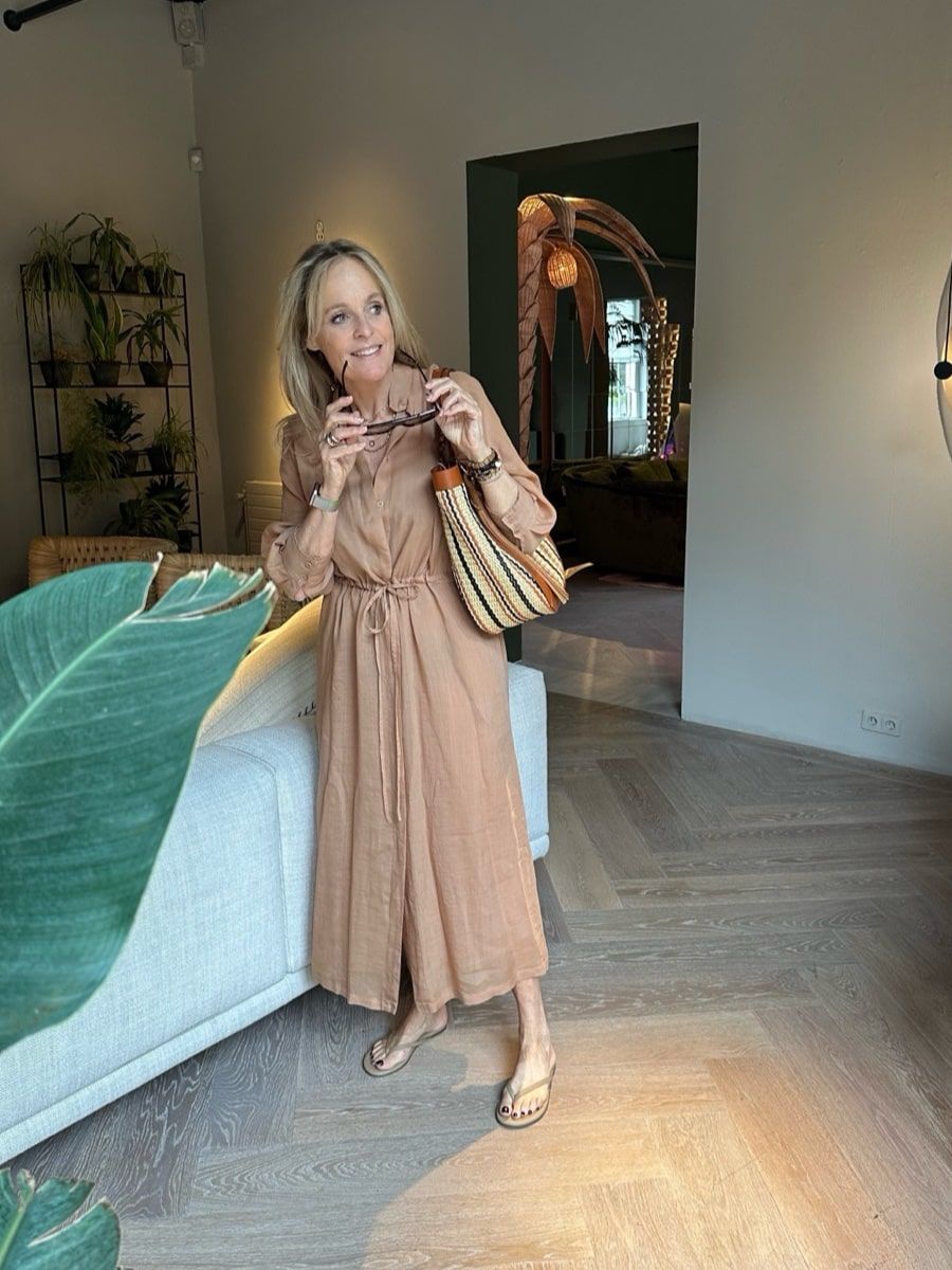 (nude) Shirt Dress
