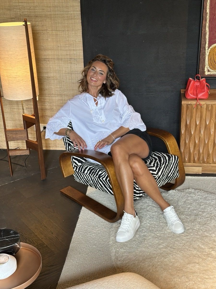 True Royal Cotton Blouse