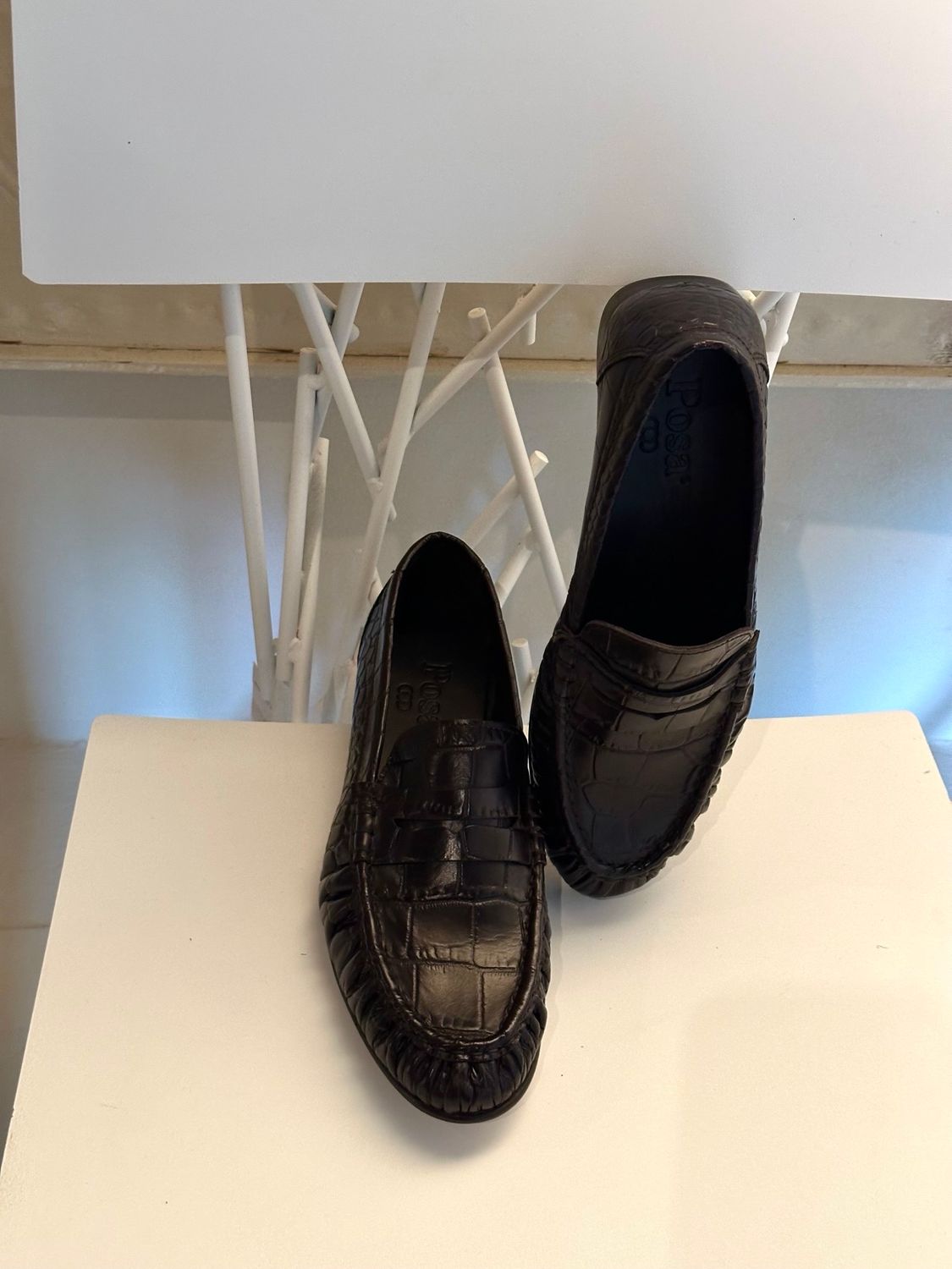Posa Penny Loafer Croco