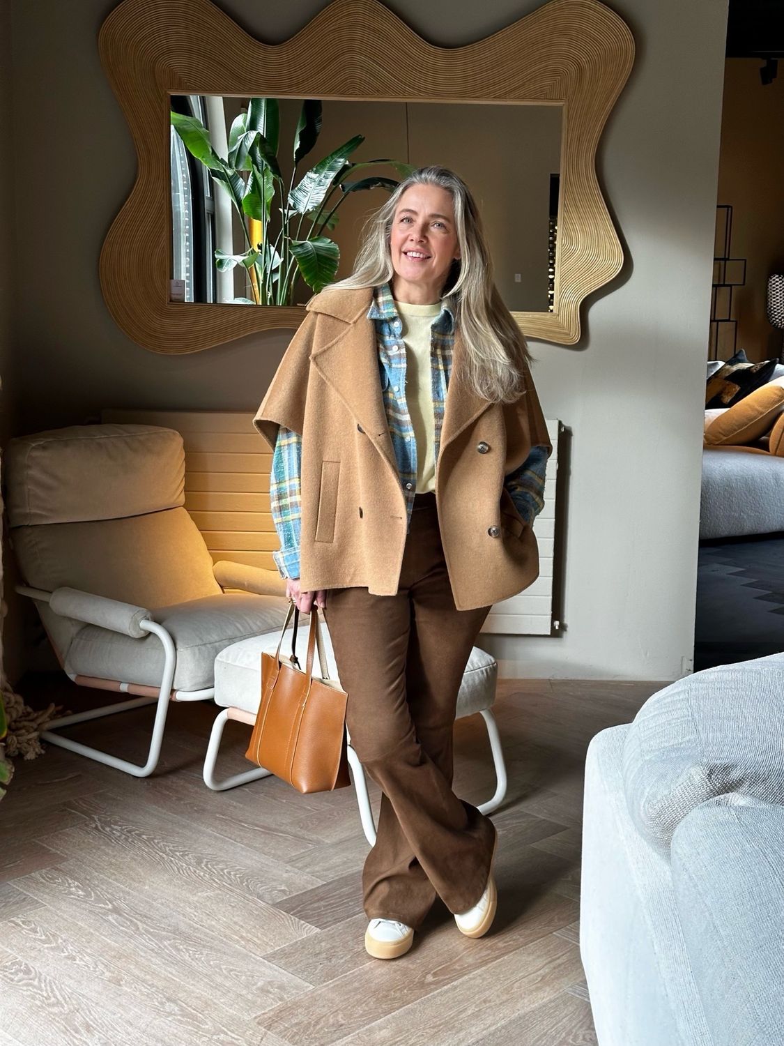 Enes Flare Suede Pants