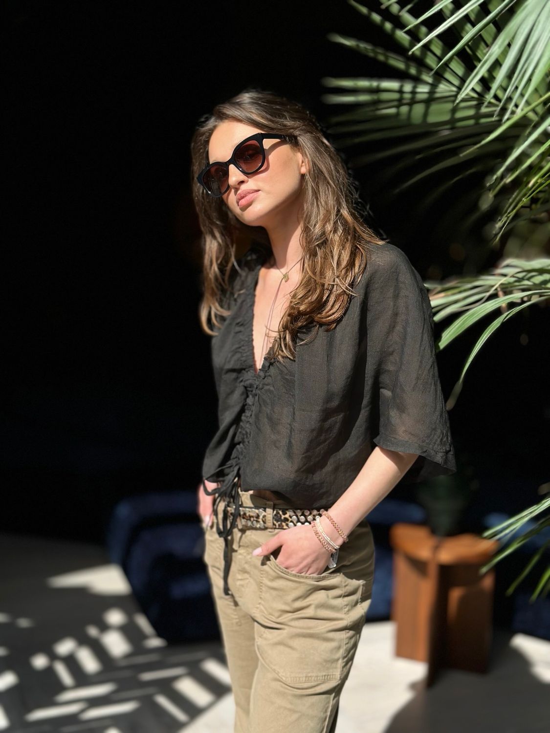 Nude V Blouse