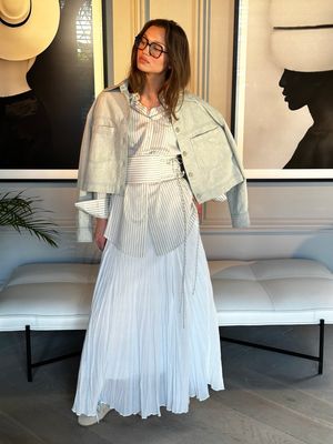 ROHE Silk Stripe Belted Shirt