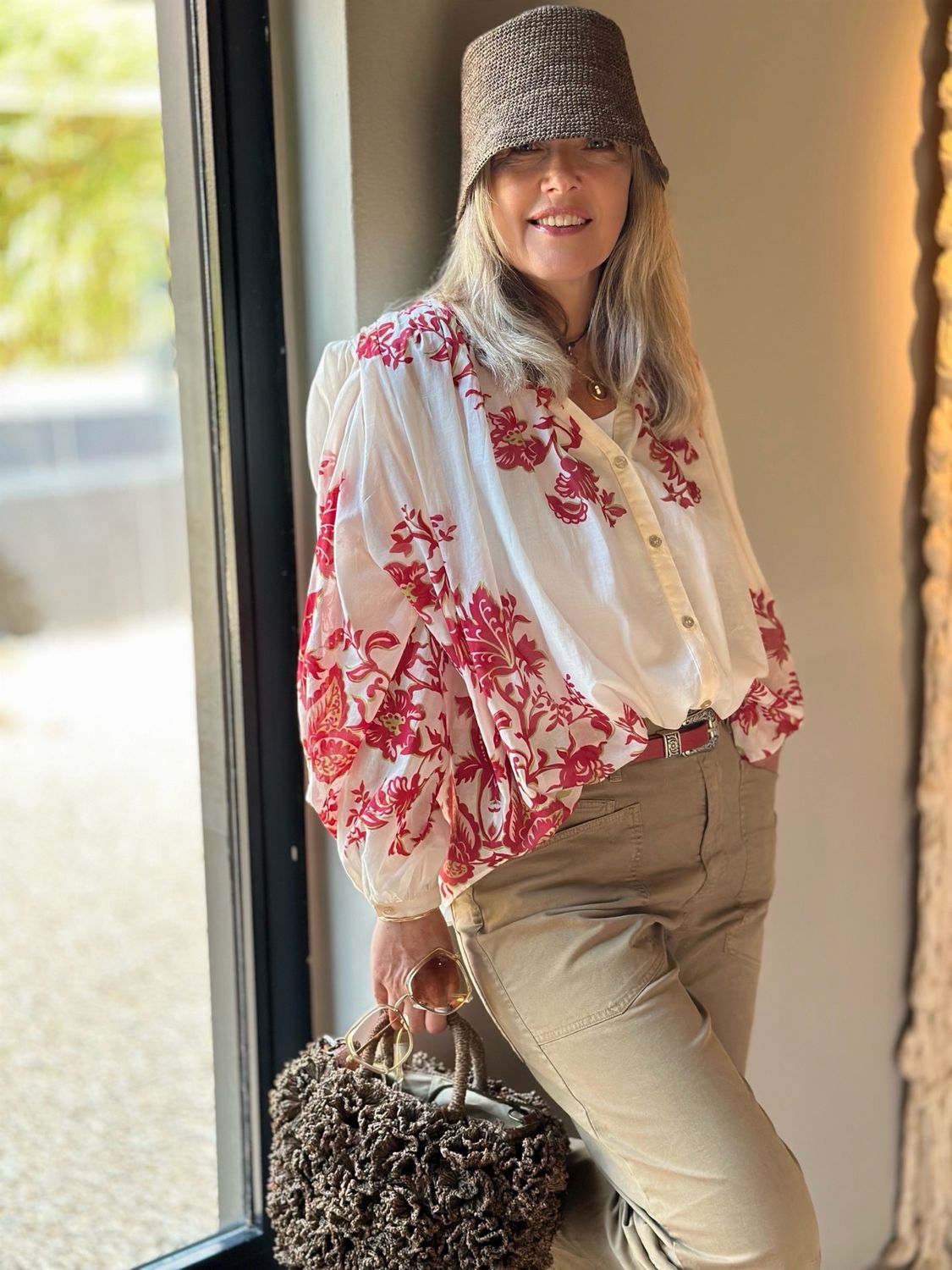 Etro Band Collar Blouse