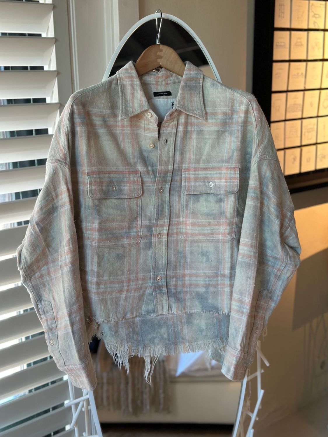 R13 Cropped Work Shirt