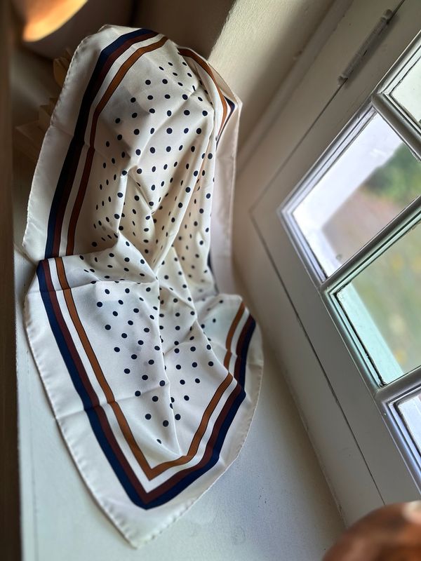 Nili Lotan Vintage Polka Dot Scarf