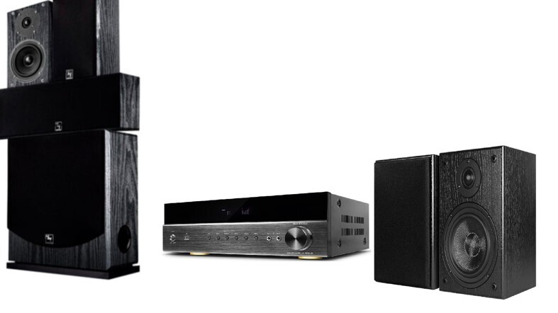 HOMETEATHER 5.1 RECEIVER + PARLANTES Bookshelf