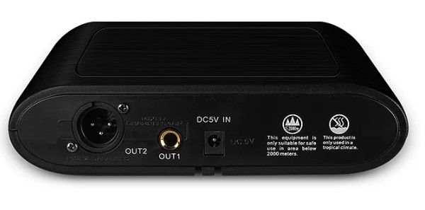 Set Micrófonos Karaoke Hypersound Uhf Inalámbricos. Plateado