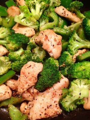 Chicken with Green Pepper &amp; Mushroom