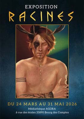 Exposition "Racines" : illustration sur bois