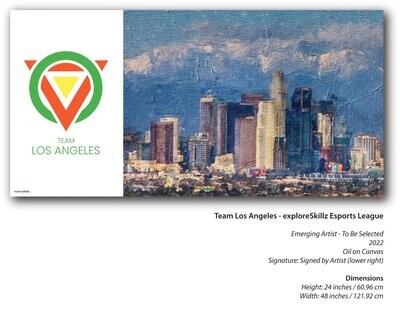 Auction Item - exploreSkillz Esports League Team Los Angeles Oil on Canvas Painting and NFT