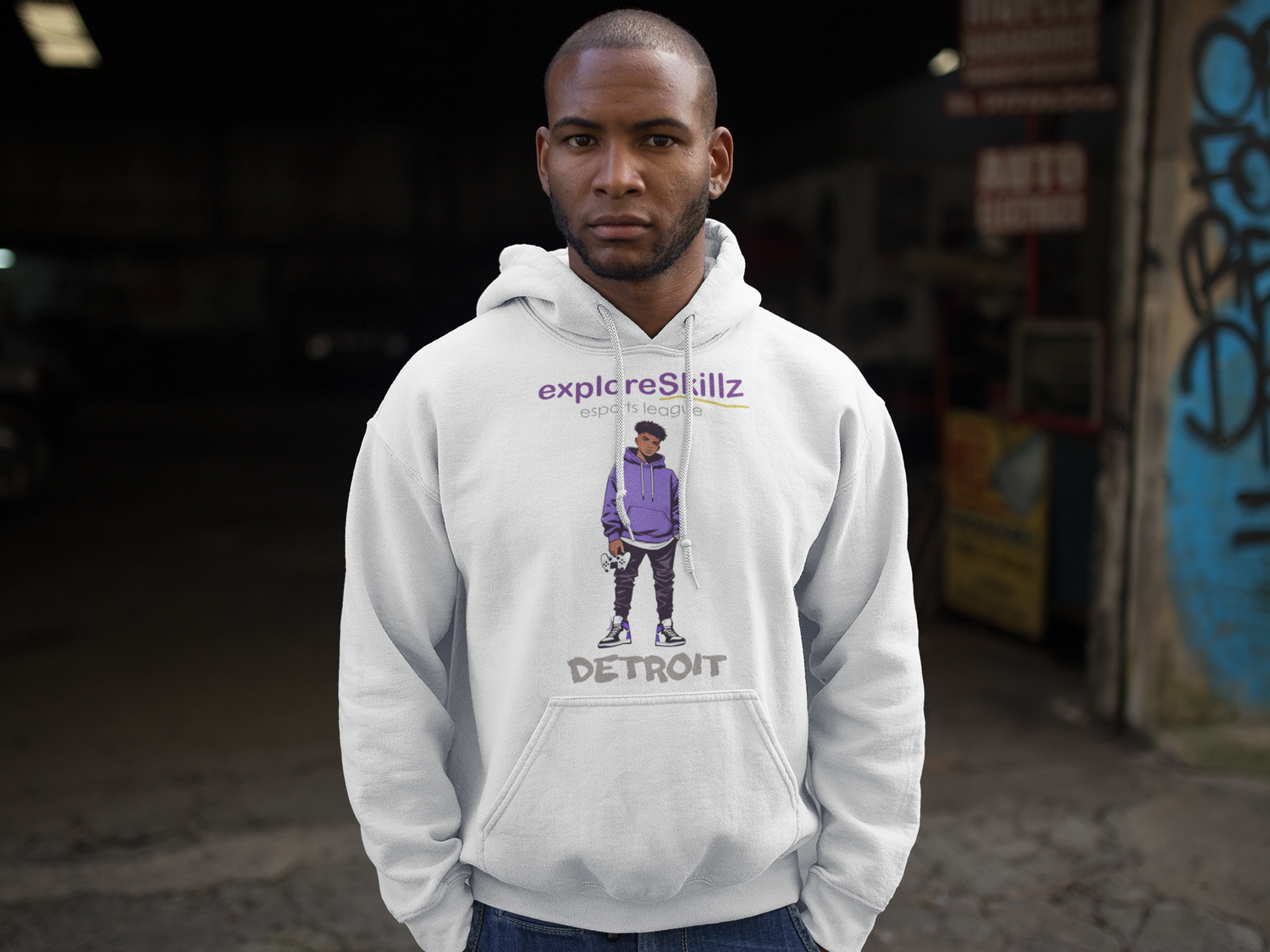 Team Detroit Esports League Men's Pullover Hoodie