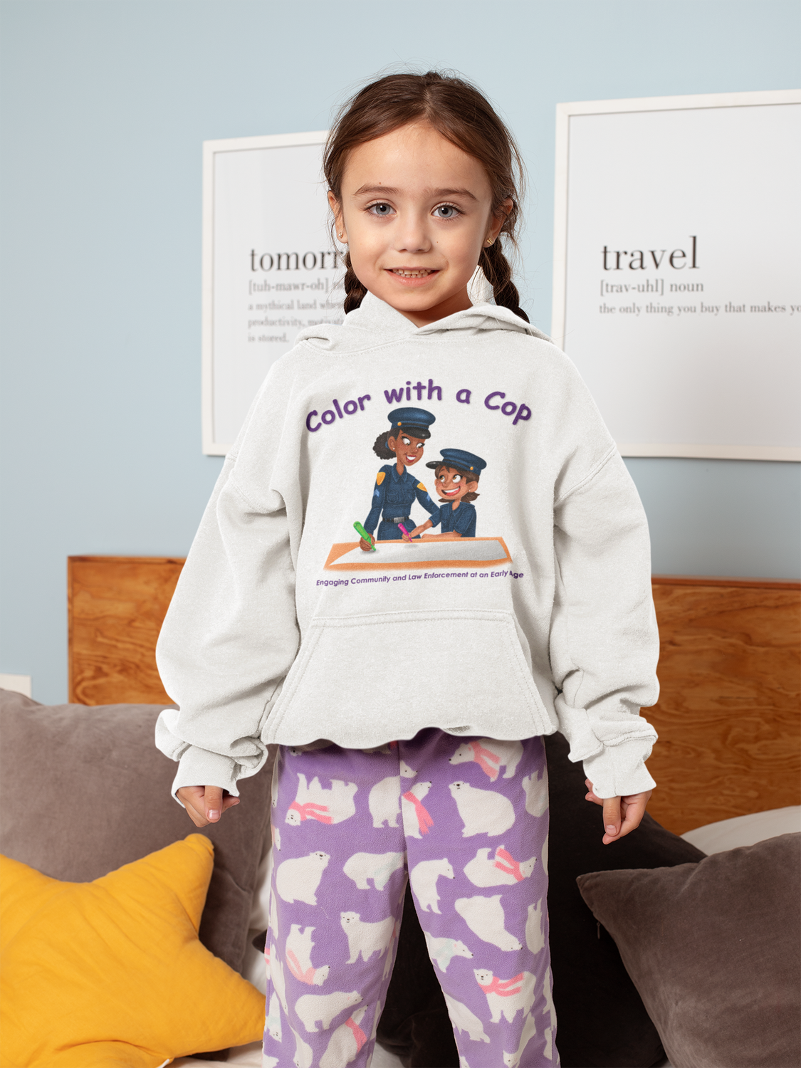 Color with a Cop Youth Hoodie