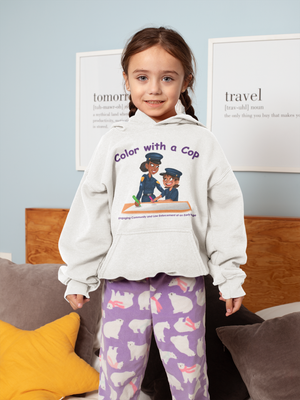 Color with a Cop Youth Hoodie