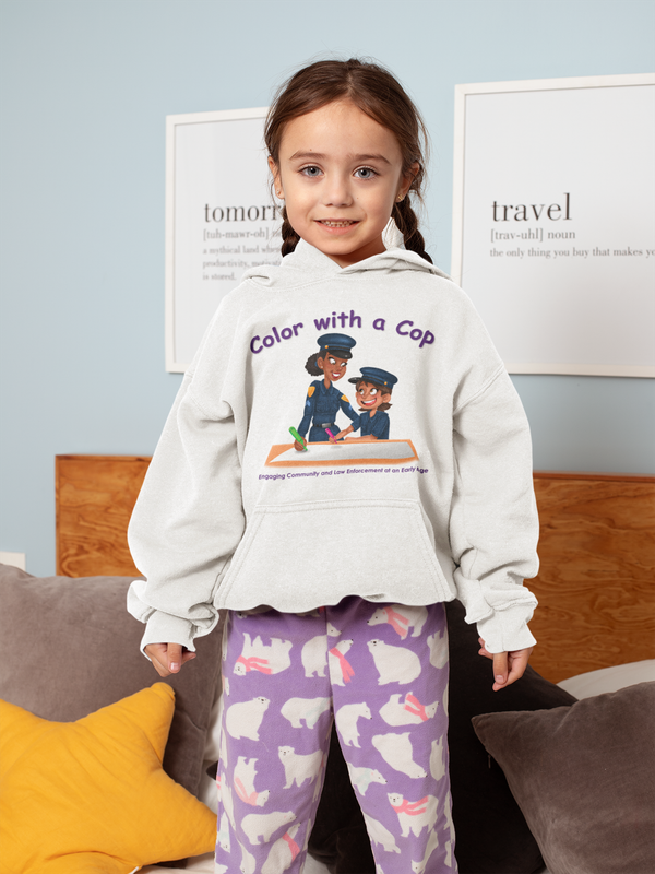 Color with a Cop Youth Hoodie