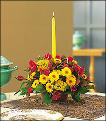 Harvest Centerpiece with Single Taper