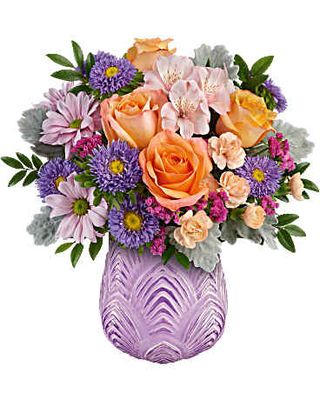 Brilliant Purple Vase Arrangement