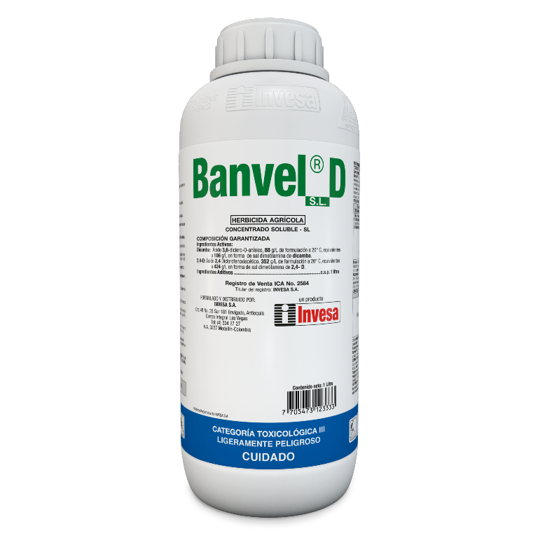 Banvel - Herbicida Selectivo Malezas Hoja Ancha - 1 L 