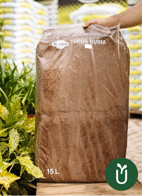 TURBA RUBIA - Sustrato Ideal Para Semilleros Plantas - 15L