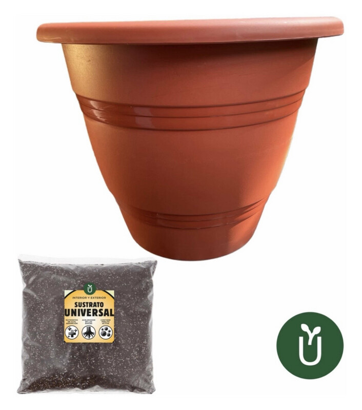 Maceta Plástico No 45 - Incluye Tierra Sustrato  - Envíos