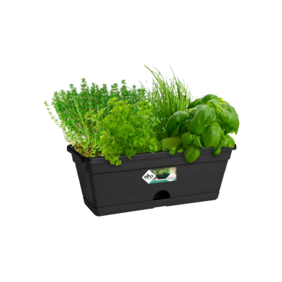 JARDINERA GREEN BASICS 30 CM COLOR NEGRO