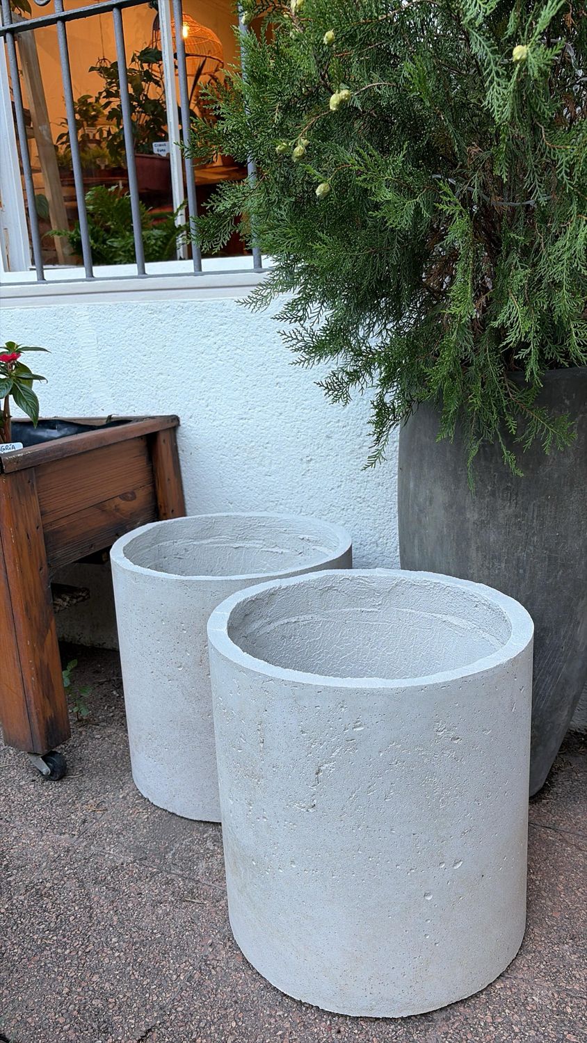 MACETA CILINDRO HORMIGÓN 40CM