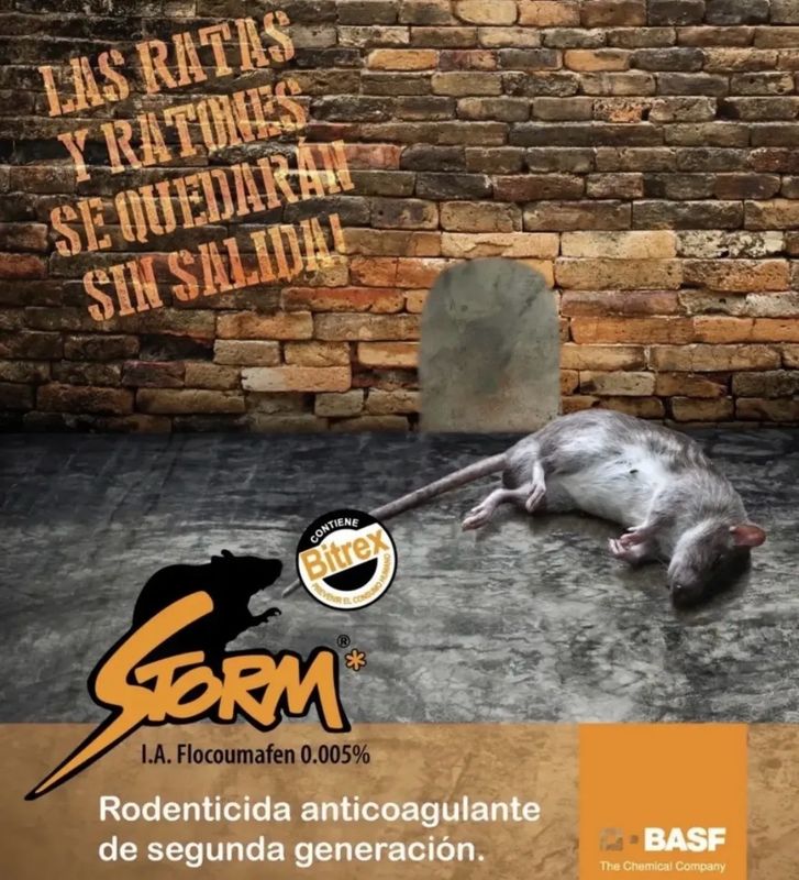 Raticida 100g Pastilla Azul Storm